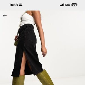 ASOS Black Denim Skirt